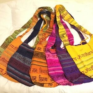 100% Cotton Bohemian Hippie Crossbody Shoulder Bag Sling Slouch Hobo Handbag